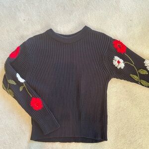 Lucky Brand Black Ribbed Knit Sweater